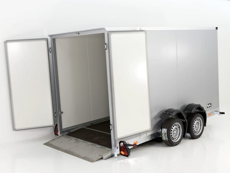 Vezeko Koffer-Absenkanhänger 176x400cm 3,5t e-Pumpe-Neu – Bild 2