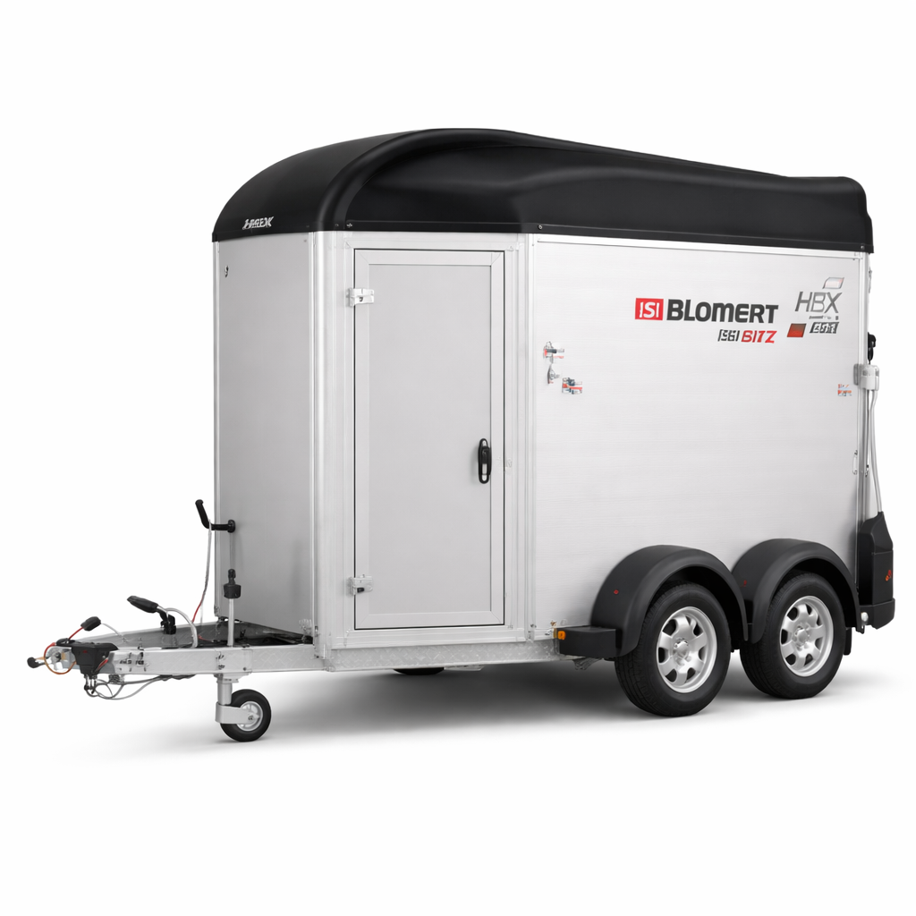 Blomert ISI Blitz Pferdeanhänger Alu 1700 kg 2 Pferde mit Sattelkammer Aluminium Anhänger Pony Pferdeanhänger NEU