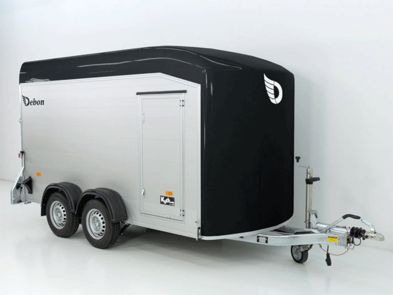 Debon Kofferanhänger Cargo H201 2,6t|Alu|Polybug|Tür|schwarz-Neu
