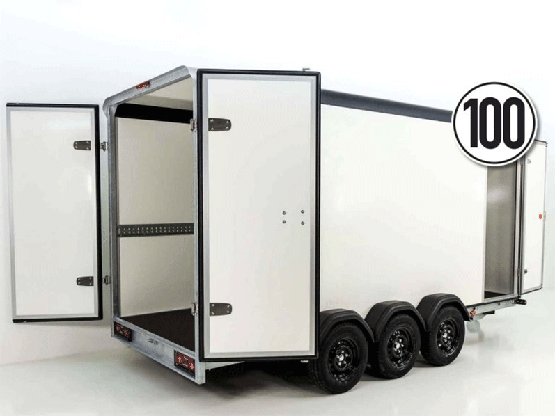 Henra Kofferanhänger Boxvan black H:220 3,5t |Tridem|Türe-Neu