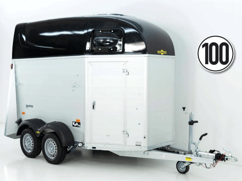 Humbaur Pferdeanhänger Equitos 2000| schwarz|Aluboden-Neu