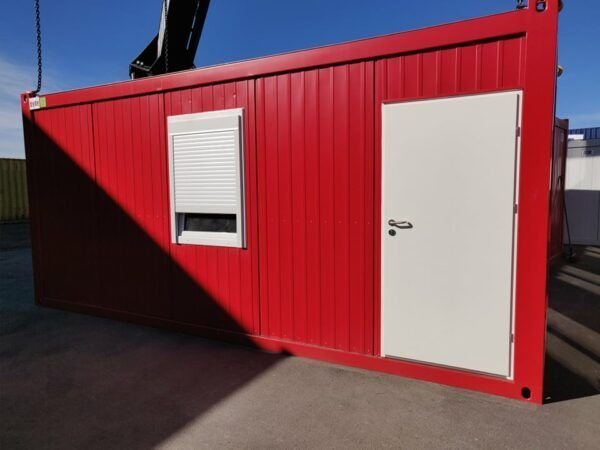Baustellencontainer 6 m in Rot – Material- und Werkzeuglager – Bild 4