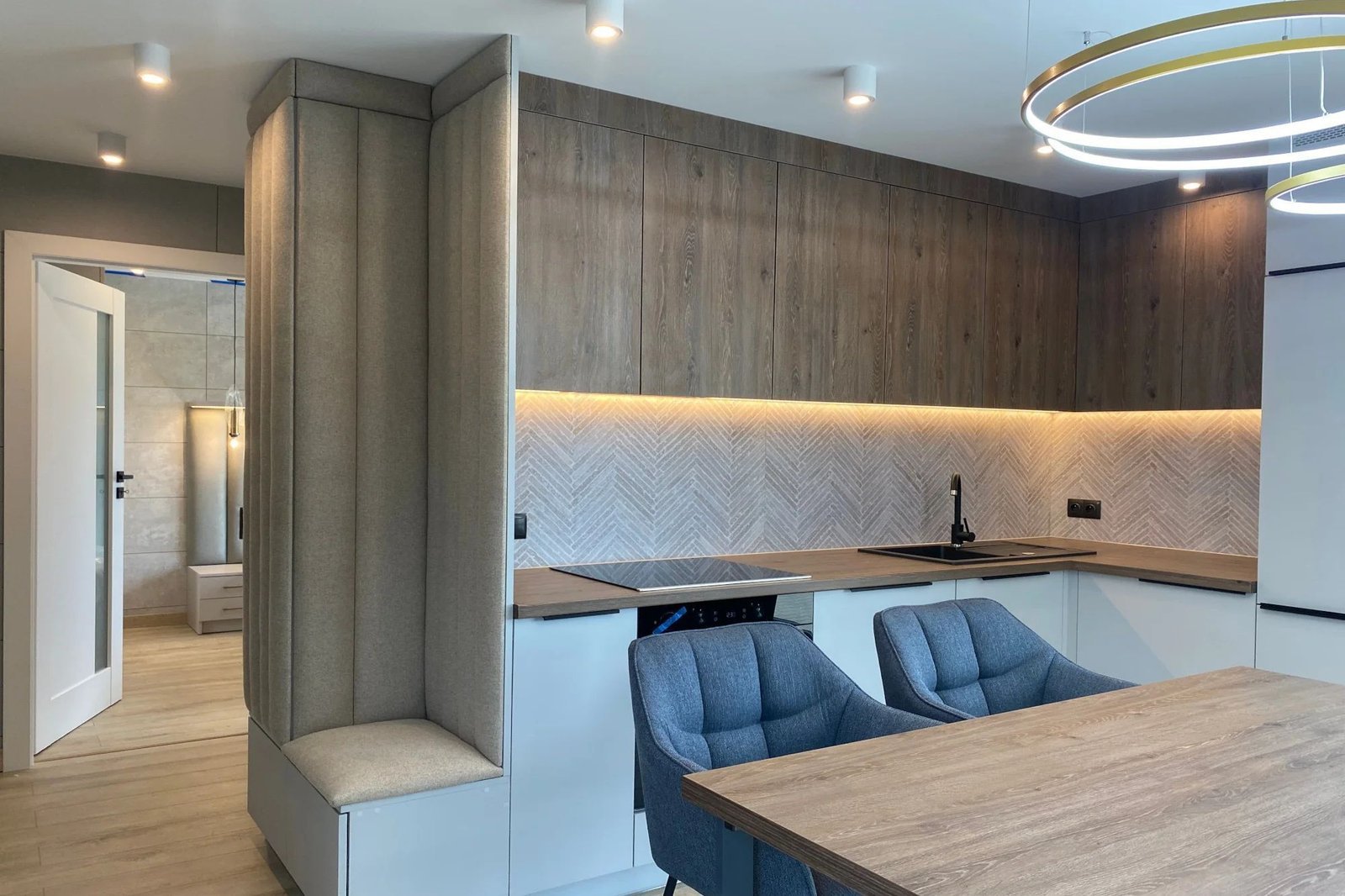 Modulhaus 12 x 4,5 m mit Holzfassade – Wohnen, Ferienhaus oder Büro – Bild 4